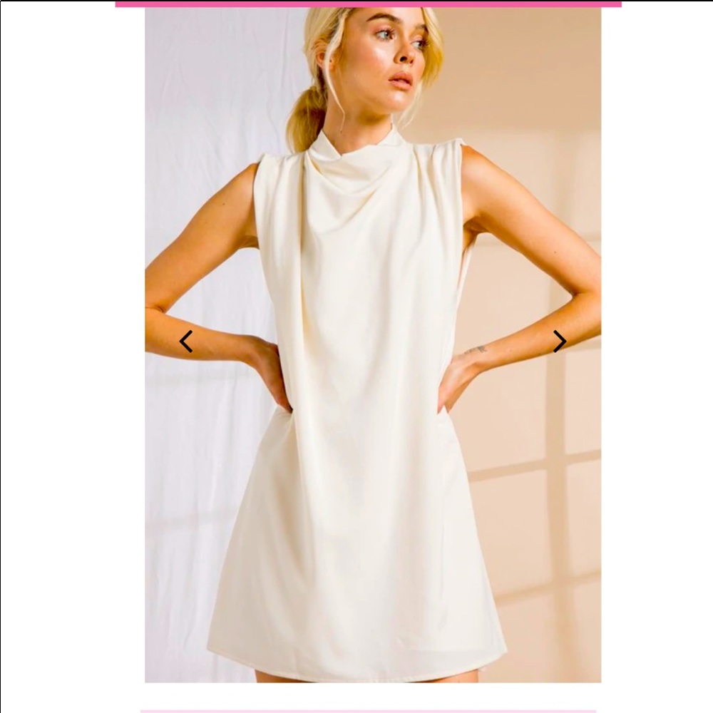 NWT+ Lena+ Mock Cowl Neck Dress+ Sz Medium